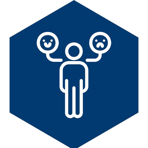 Icon showing 2 emotions