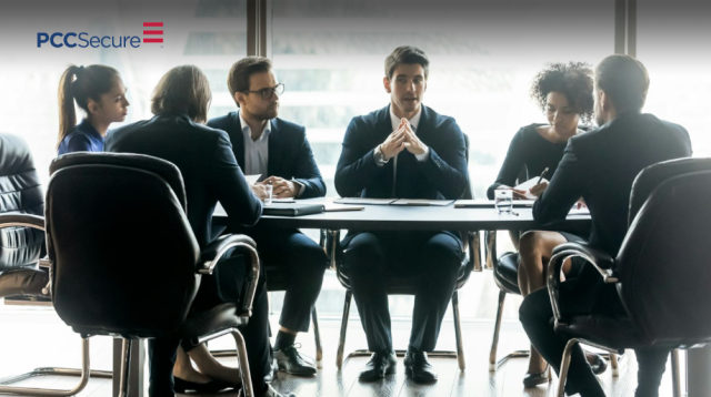 Diverse team in a conference room